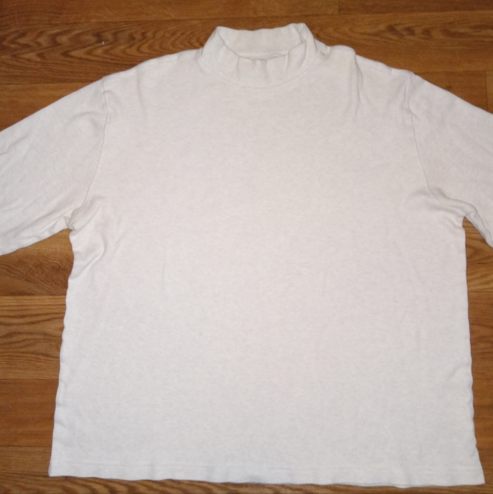Saddlebred Sweater Mens L Cream Color Crew Neck Long Sleeve Pullover Casual
